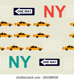 taxi New York pattern