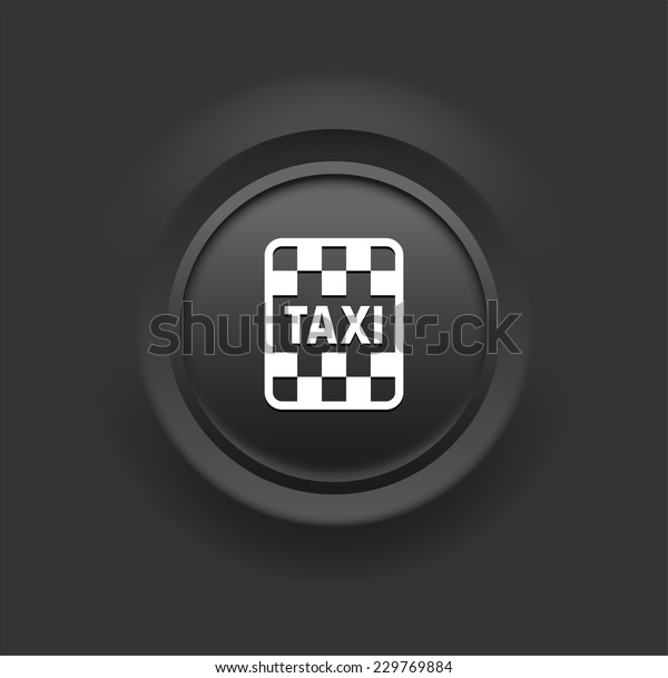Taxi on Black Bevel Round\
Button