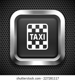 Taxi on Black Square Button