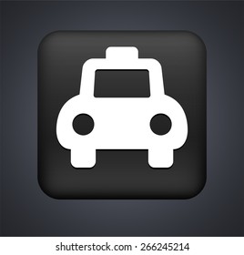 Taxi on Black Square Button