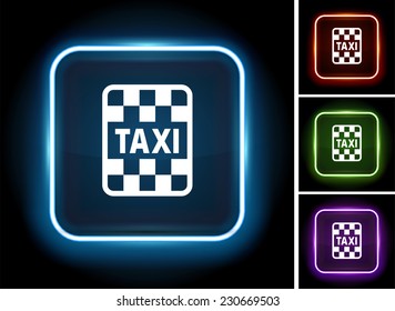 Taxi on Glow Square Button