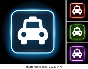 Taxi on Glow Square Button
