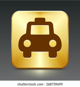 Taxi on Gold Square Button
