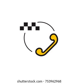 Taxi order and support modern linear icon