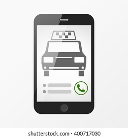 Taxi ordering. Mobile service