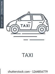 Taxi outline icon