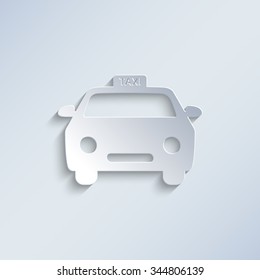 taxi - paper vector icon