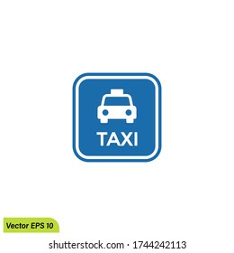 taxi parking lot iconsign in trendy flat design, vector illustration eps 10