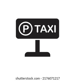 Taxi parking service icon design. vector illustration