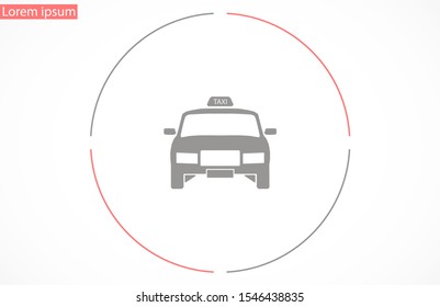 Taxi Parking vector icon. 