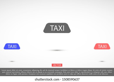 Taxi Parking vector icon. Taxi Parking badge. 