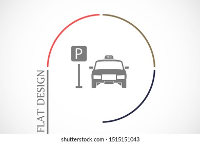 Taxi Parking vector icon. taxi Parking badge icon.Taxi Parking call icon. taxi for trips icon. 10 eps.