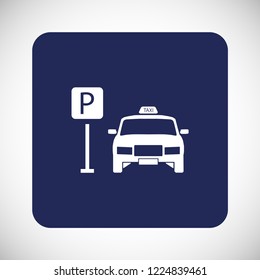 Taxi parking vector icon eps 10