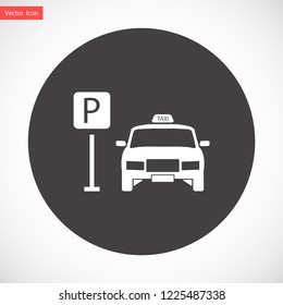Taxi parking vector icon eps 10