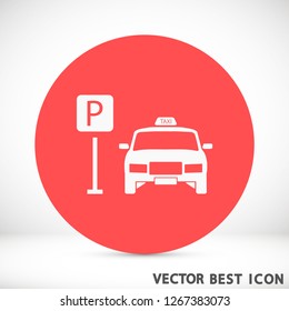 Taxi parking vector icon eps 10