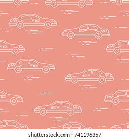 Taxi pattern. Design for announcement, advertisement, banner or print.