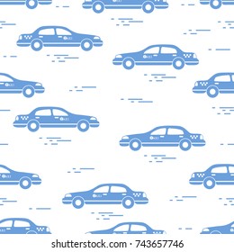 Taxi pattern. Design for announcement, advertisement, banner or print.