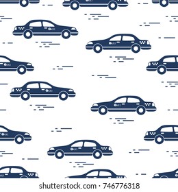 Taxi pattern. Design for announcement, advertisement, banner or print.