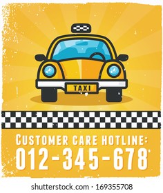 Taxi poster // Grunge background