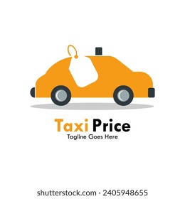 Taxi price design logo template illustration