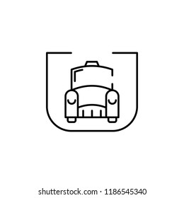 taxi protection icon. Element of transportation icon for mobile concept and web apps. Thin line taxi protection icon can be used for web and mobile