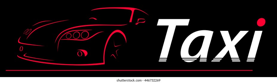 Taxi Rent Abstract Lines Vector. Logo. Vector illustration