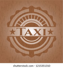Taxi retro wooden emblem