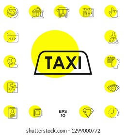 Taxi roof sign. Graphic elements for your design