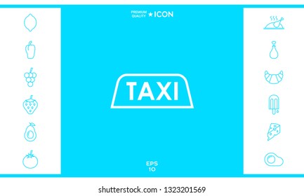 Taxi roof sign. Graphic elements for your design