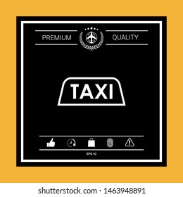 Taxi roof sign. Graphic elements for your design