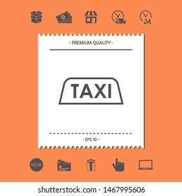 Taxi roof sign. Graphic elements for your design