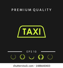 Taxi roof sign. Graphic elements for your design