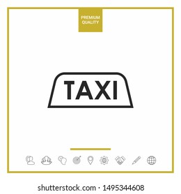 Taxi roof sign. Graphic elements for your design