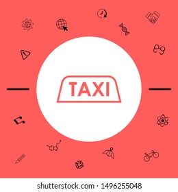 Taxi roof sign. Graphic elements for your design