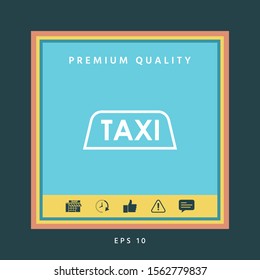 Taxi roof sign. Graphic elements for your design