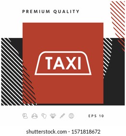 Taxi roof sign. Graphic elements for your design