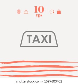 Taxi roof sign. Graphic elements for your design