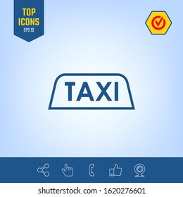 Taxi roof sign. Graphic elements for your design