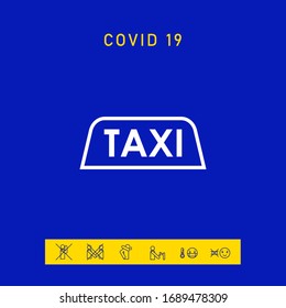 Taxi roof sign. Graphic elements for your design