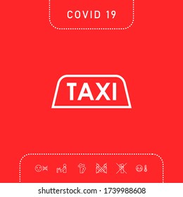 Taxi roof sign. Graphic elements for your design