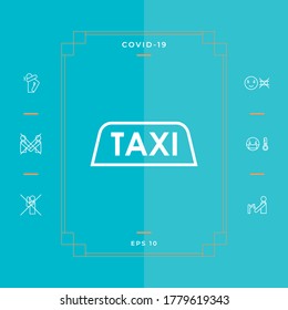 Taxi roof sign. Graphic elements for your design