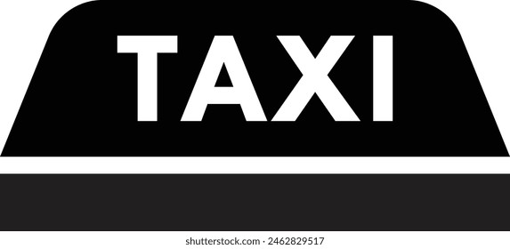 Taxi-Dachschild isoliert auf weißem Hintergrund . Schild auf dem Dach des Taxi-Autos. Taxi-Taxi-Symbol-Vektorgrafik