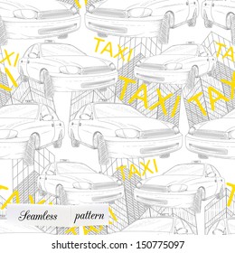 taxi seamless pattern can be used for wallpaper, website background, textile printing