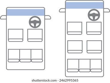 Taxi seating chart material set