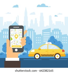 Taxi service background