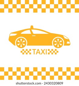 Taxi Service Banner. Taxi Background. Vector Illustration. 
