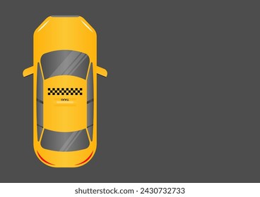 Banner del servicio de taxi. Fondo de taxi. Ilustración vectorial. 
