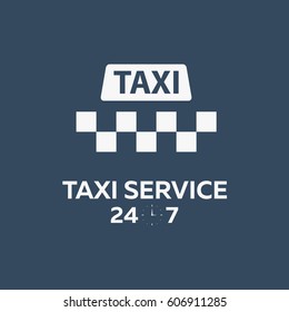 Taxi service. Taxi banner. Vector flat illustration
