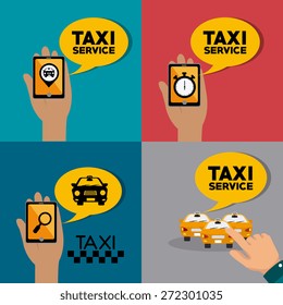 Taxi service design over colorful background, vector illustration.