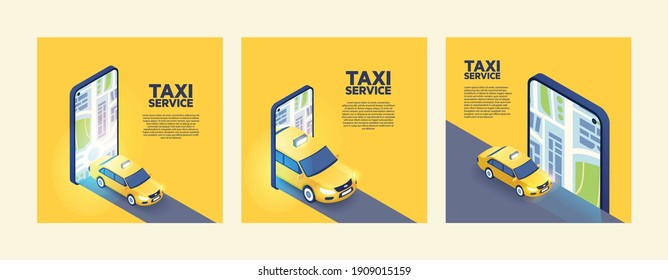 Taxi service design template for print ads or social media